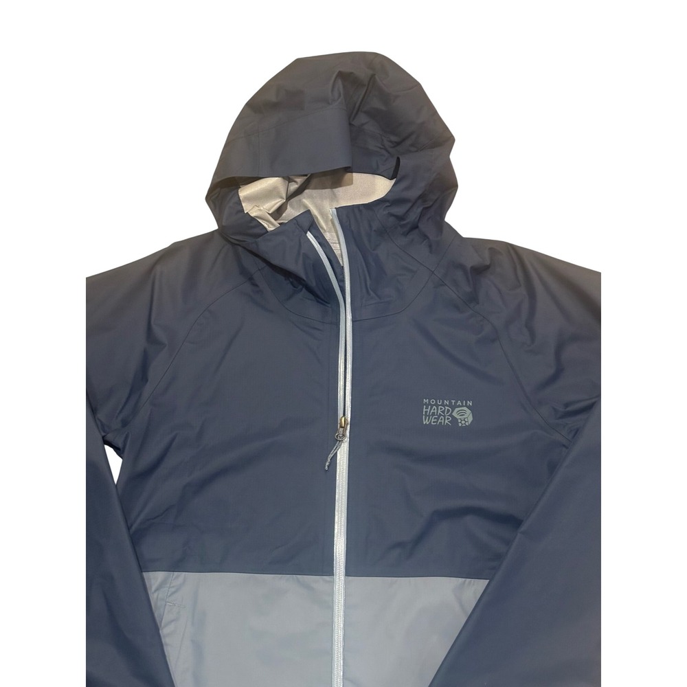 NWT Mountain Hardwear Threshold Jacket Mens Small Navy Blue Rain Shell